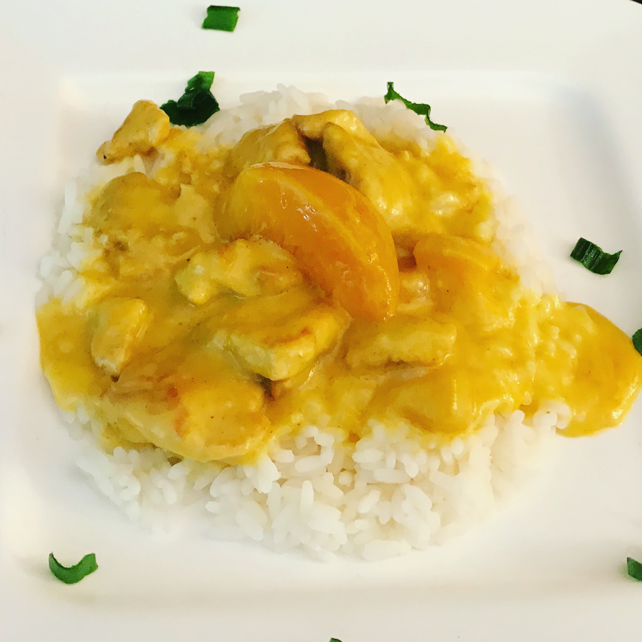 Pfirsich Hähnchenbrust Geschnetzeltes mit Curry - Zu Faul Zum Kochen