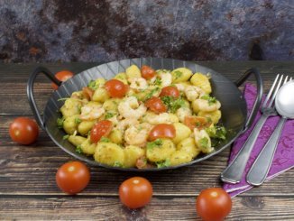 Gnocchi mit Knoblauch Garnelen