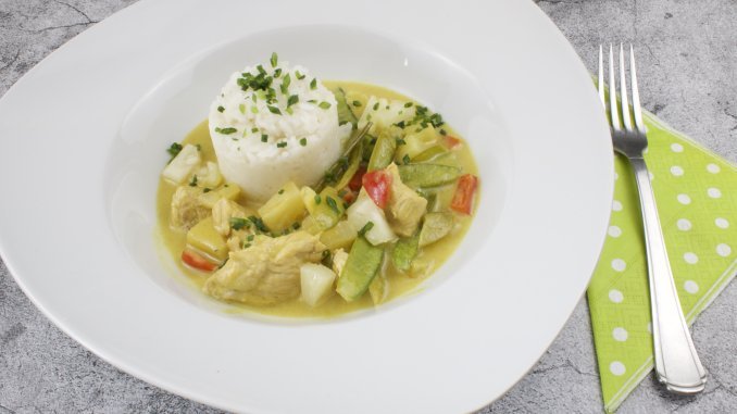Grünes Thai Curry mit Putenfleisch