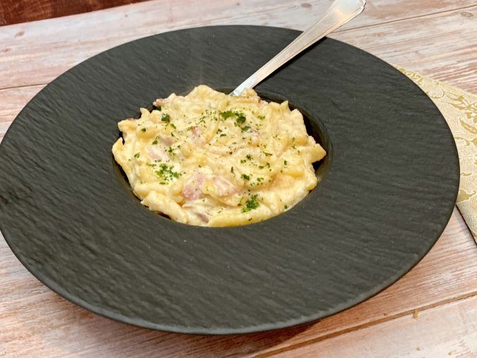 Schinken Käse Spätzle Pfanne