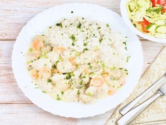 Möhren Kohlrabi Hähnchenfleisch Pfanne